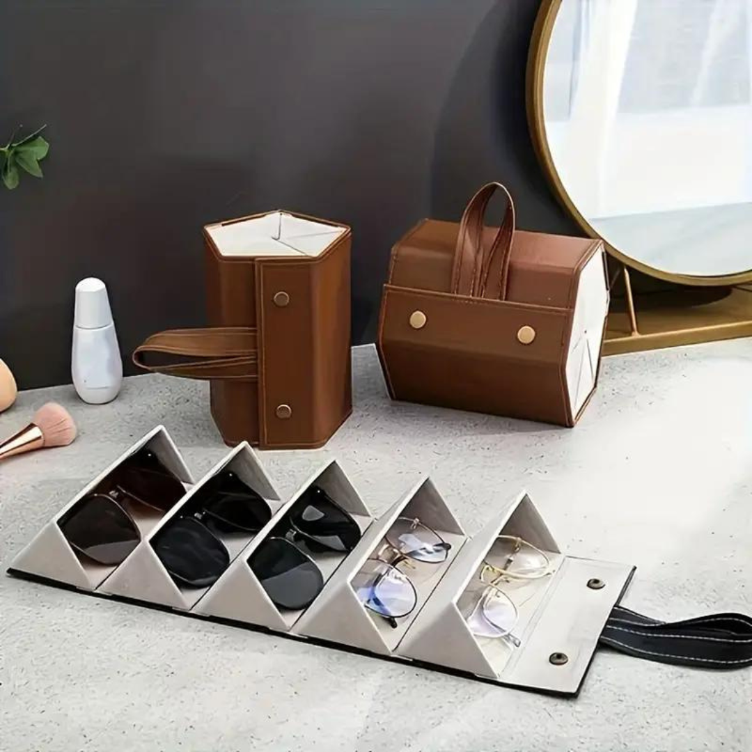 First Lens Stylish Sunglass Organizer: Display and protect your sunglasses in one place