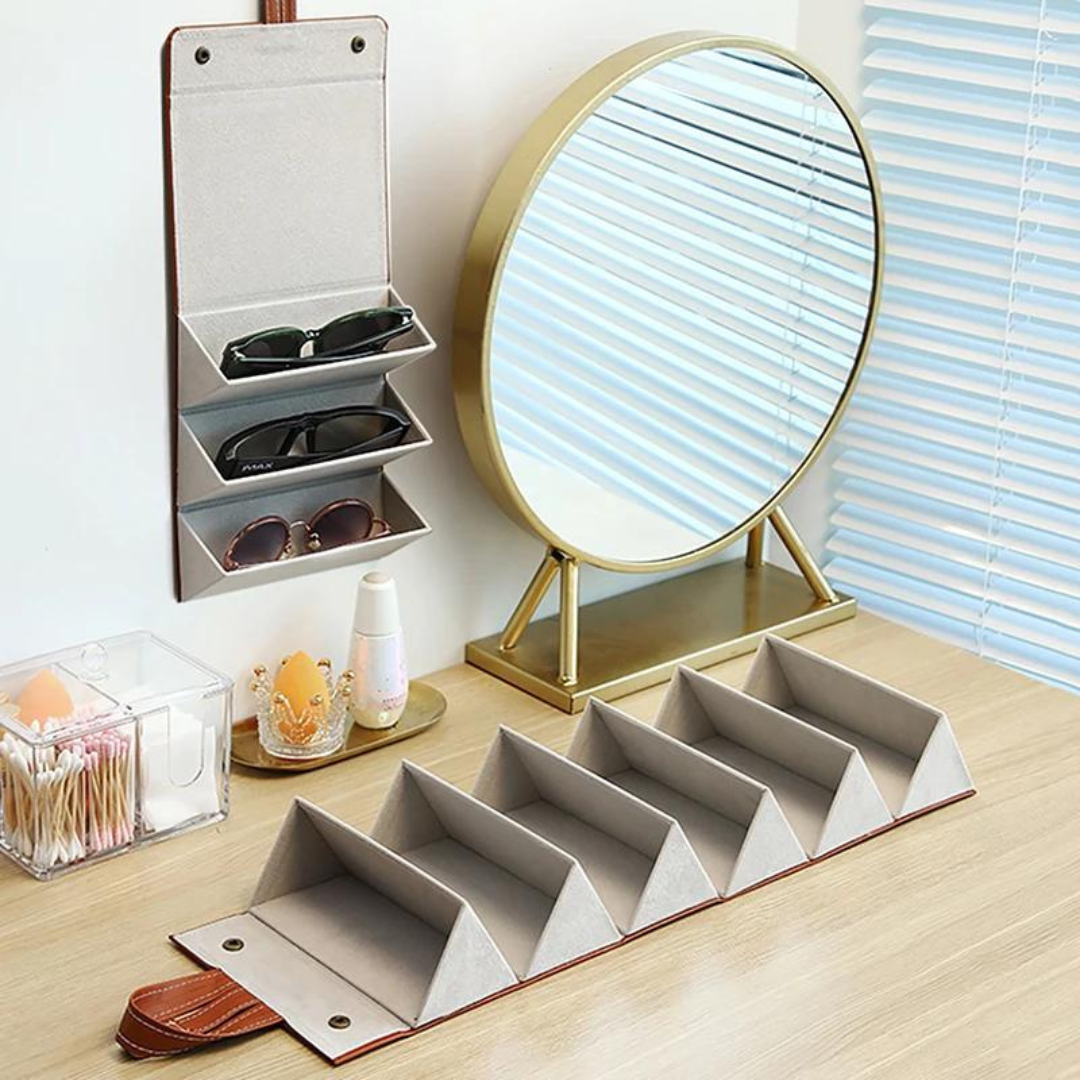 First Lens Modern Sunglass Rack: Keep your frames organized with six dividers