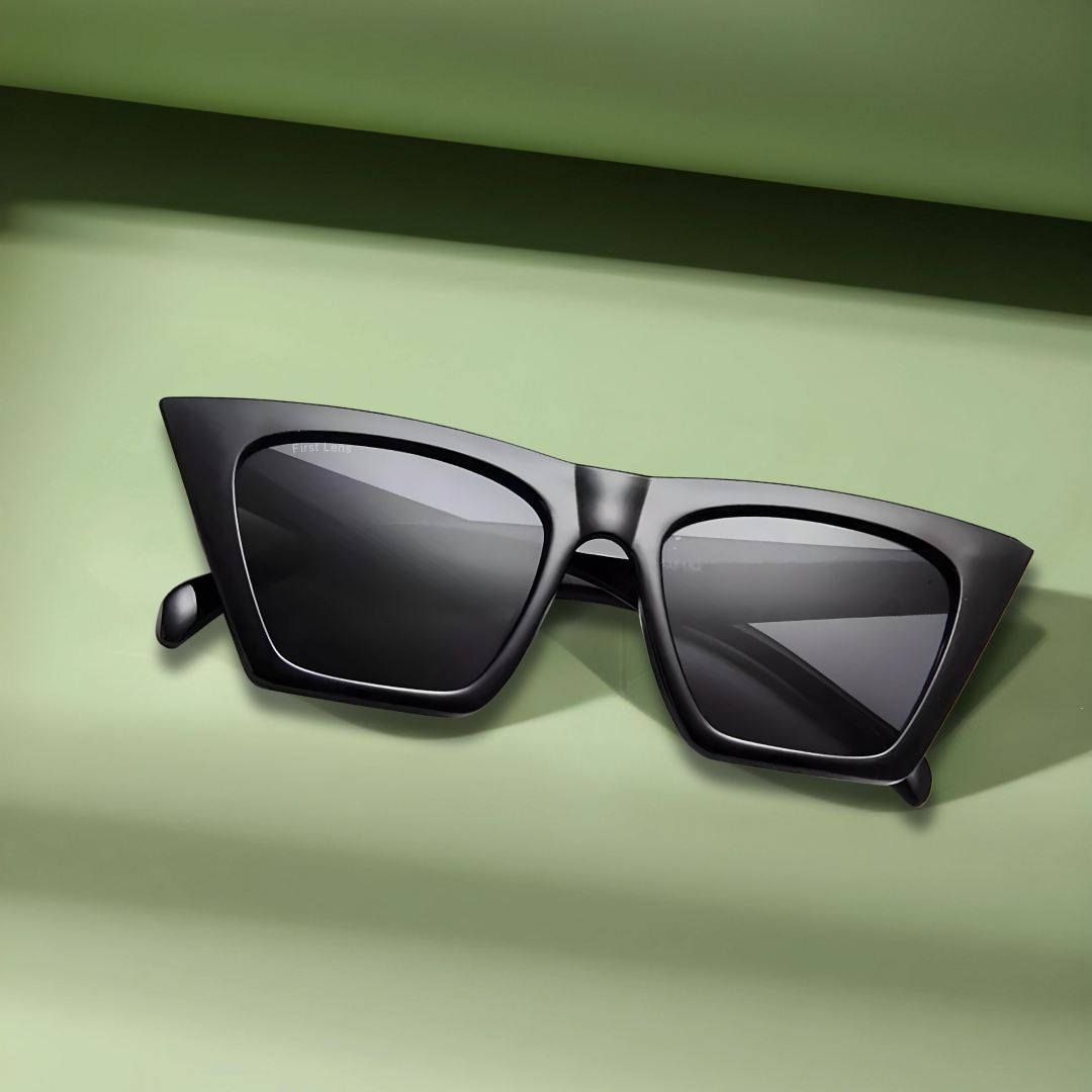 First Lens square frame Sunglasseses with metallic accents