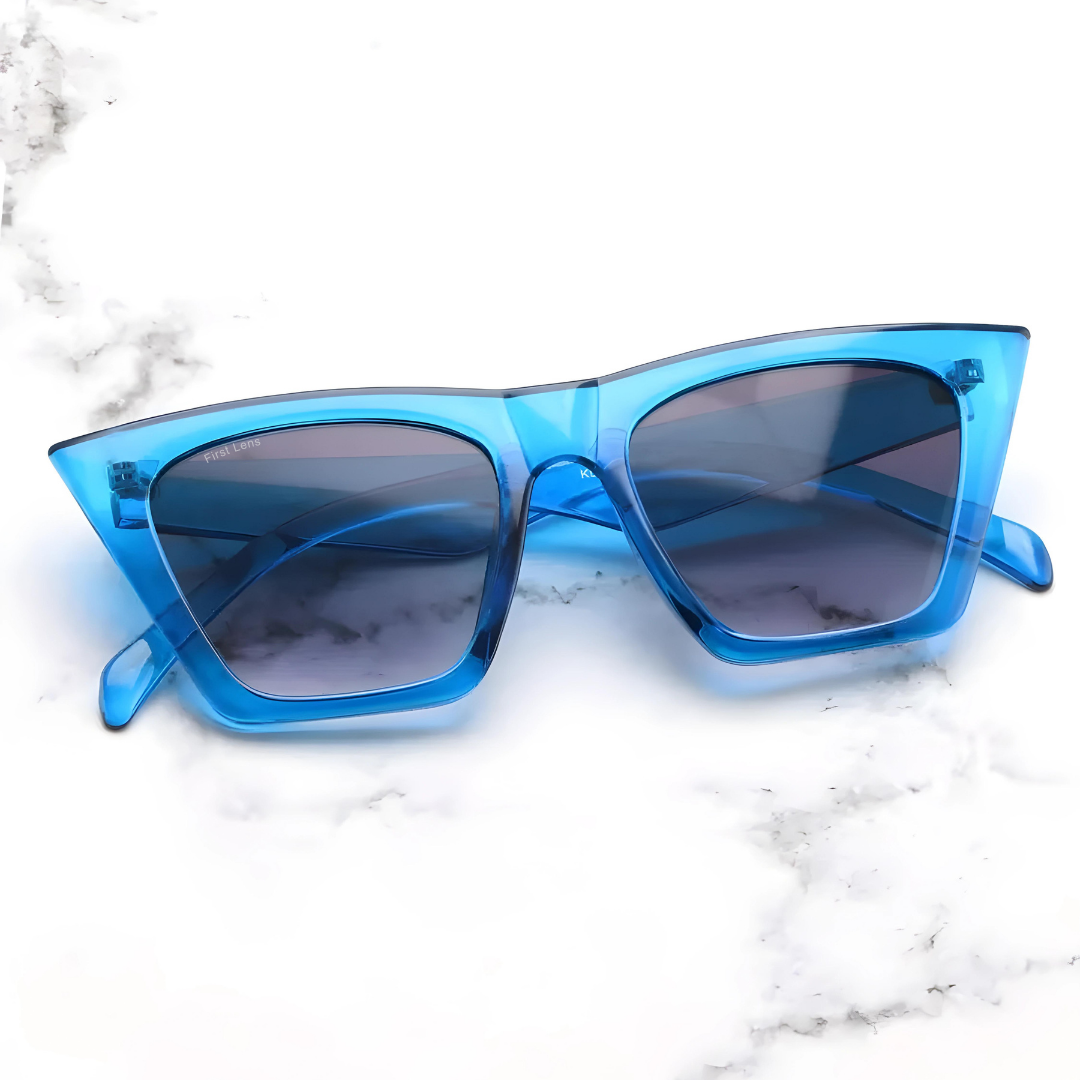 First Lens square frame Sunglasseses with UV protection lenses