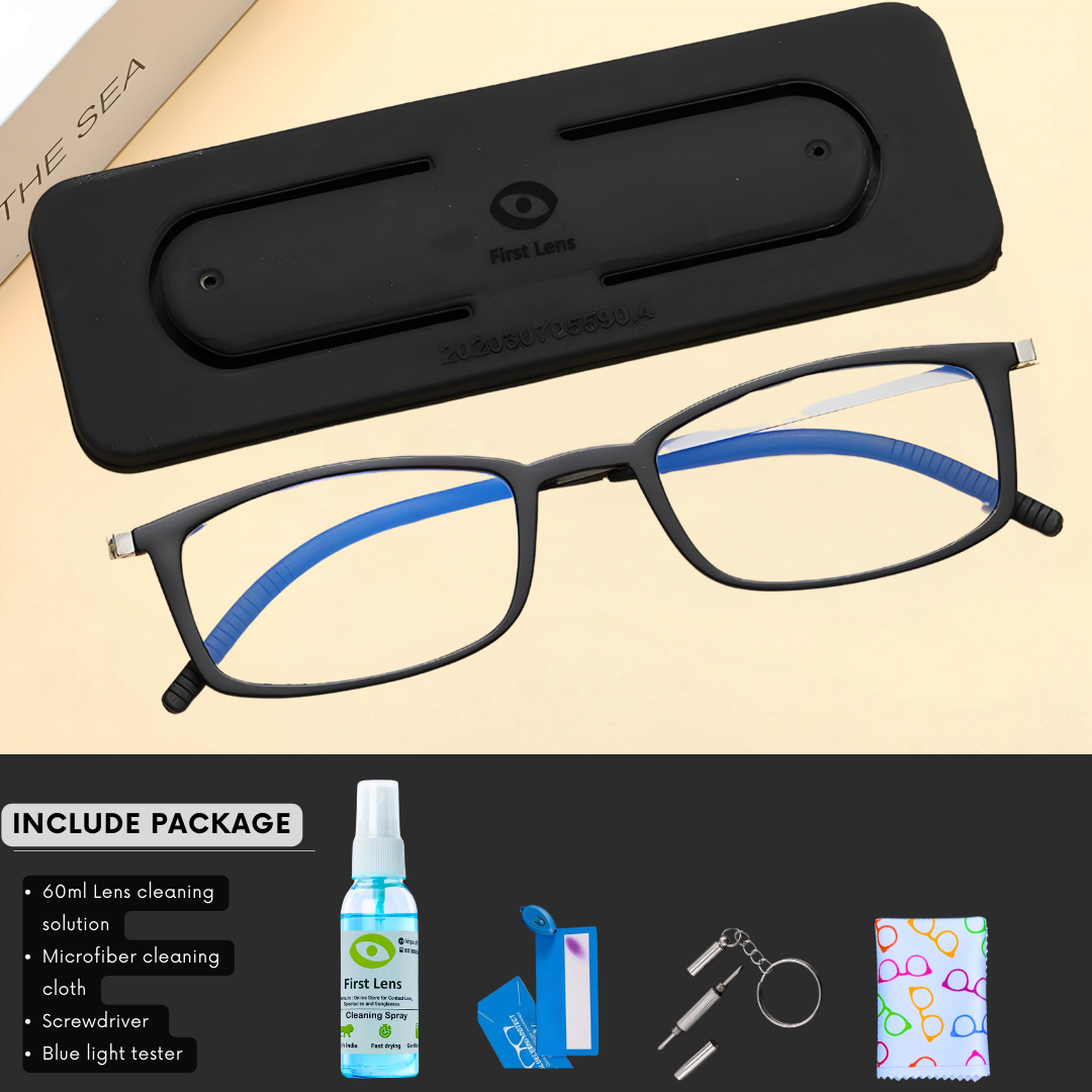 Travel-Size Anti-Blue Light Reading Glasses by First Lens