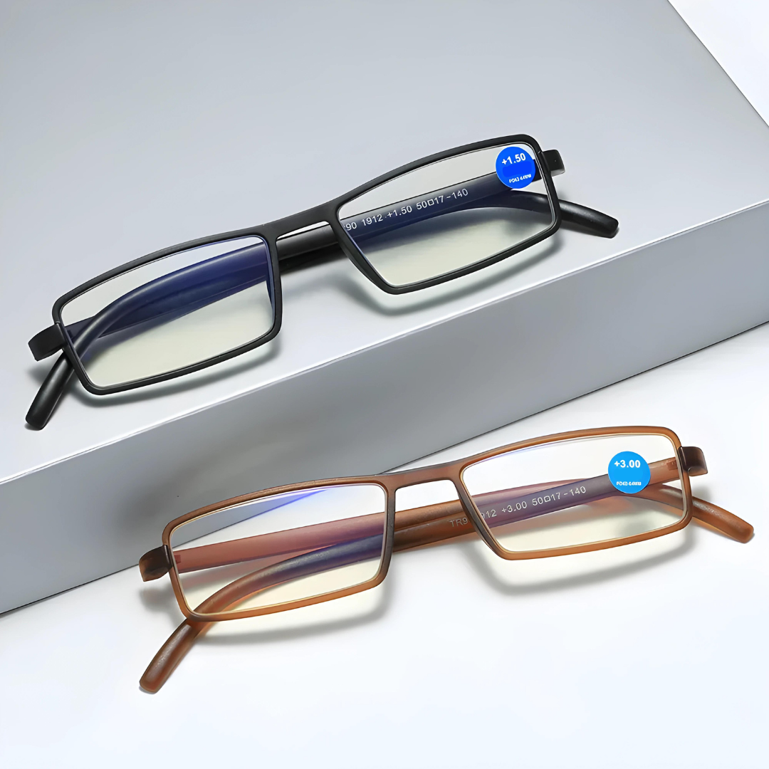First Lens Ultra Light Reading Glasses with a slim and lightweight frame, providing comfort and convenience for everyday use.