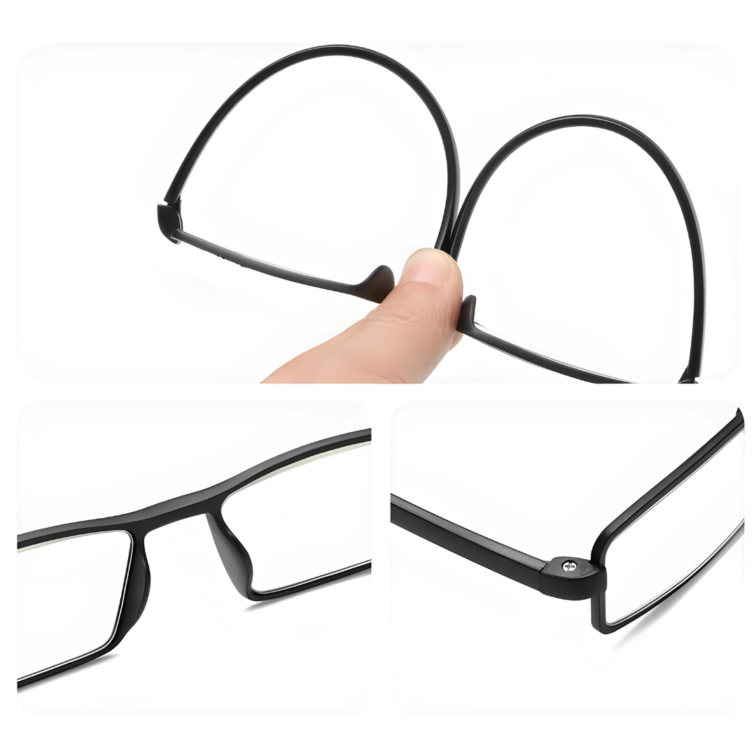 First Lens Ultra Light Reading Glasses featuring high-quality lenses with anti-glare coating, reducing eye strain and improving clarity.