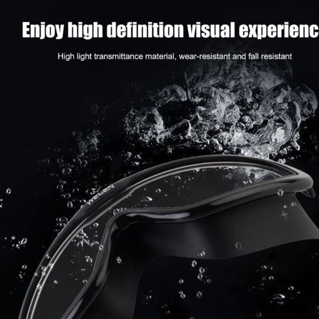 First Lens prescription swim goggles with anti-fog coating for uninterrupted swimming.
