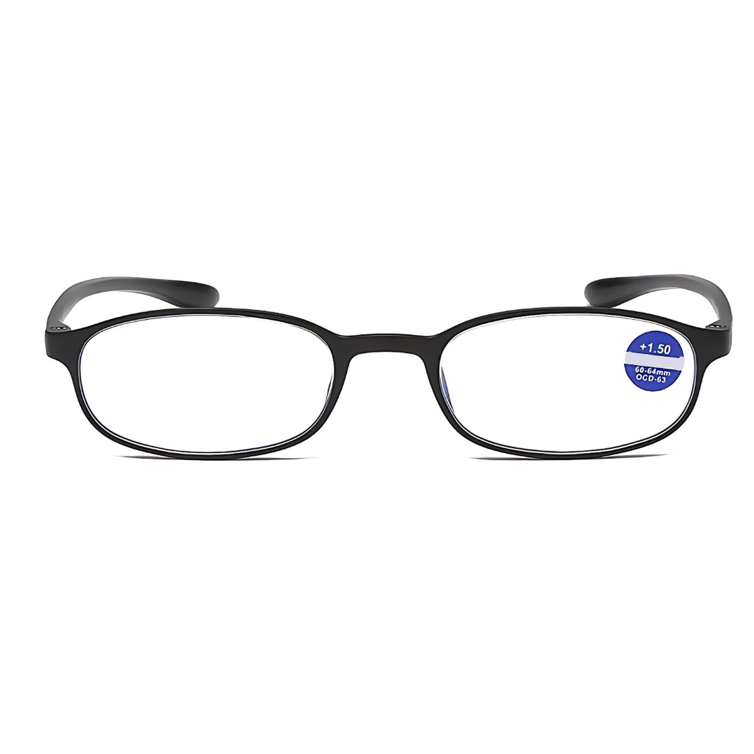First Lens Ovate Reading Glasses featuring flexible spring hinges, ensuring a secure fit and long-lasting durability.