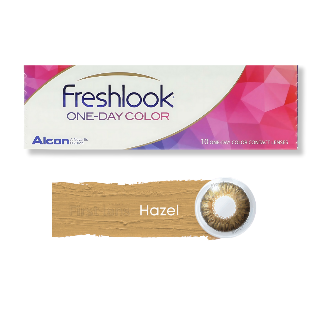 Fresh Color Lens Alcon freshlook Pure Hazel oneday color lenses (10 lenses/box) - First Lens