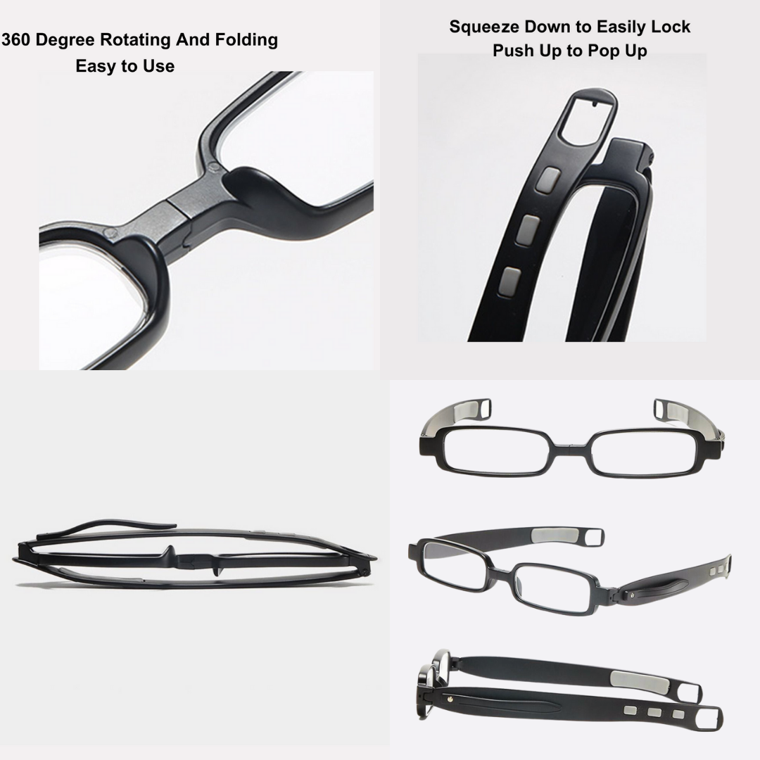 iRotate Foldable Anti-Blue Light Reading Glasses by First Lens