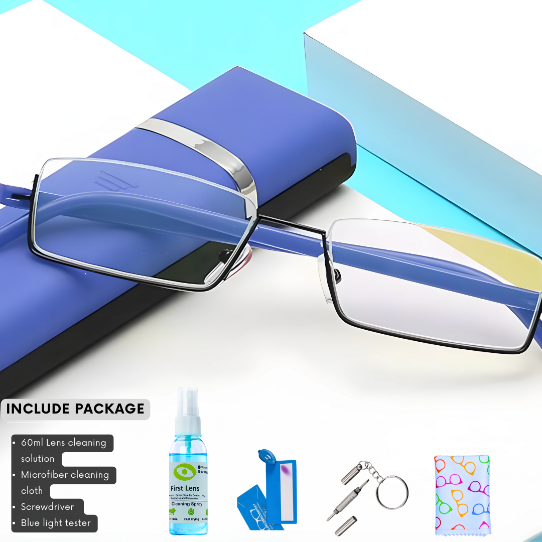 First Lens LUMENEX Blue-Light Reading Glasses with Flip Cover