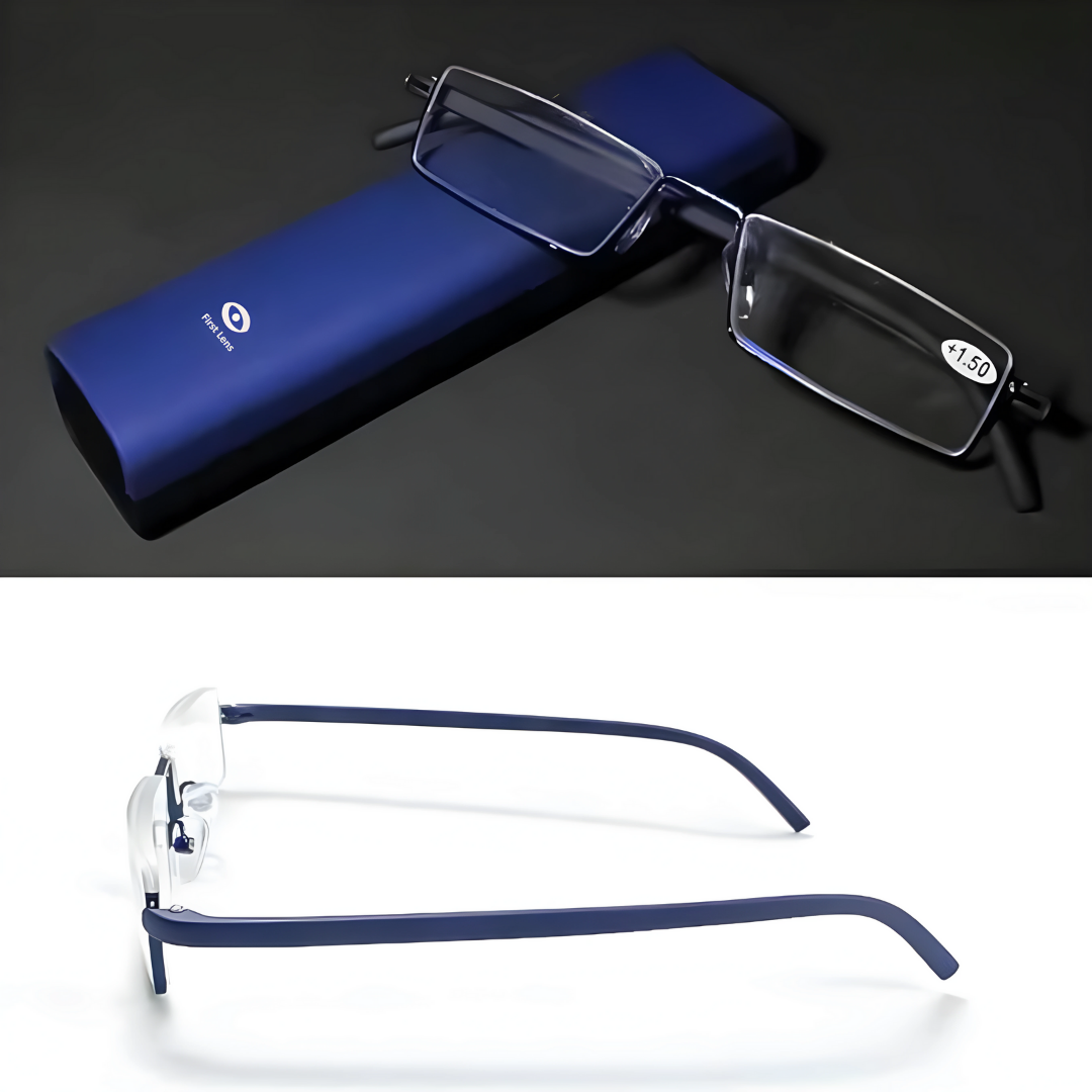 First Lens LUMENEX Blue-Light Reading Glasses with Magnetic Flip Case
